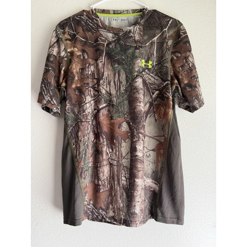 Under Armour camo tshirt‎ mens M Medium real tree scent control brown green